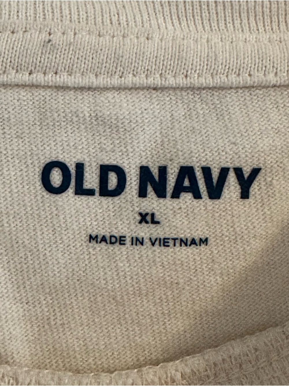 Old Navy Men’s Cream Long-Sleeve Crewneck Graphic Printed Tee w/ Embroidery XL - Picture 4 of 7